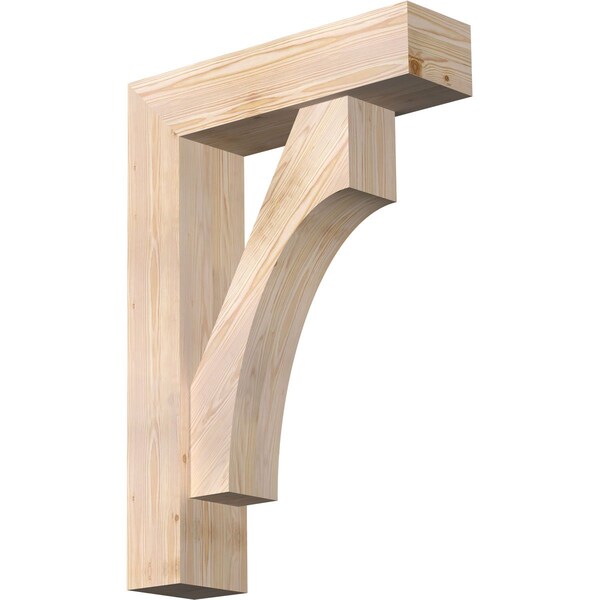 Ekena Millwork Westlake Block Smooth Bracket w/ Offset Brace, Douglas Fir, 7 1/2"W x 28"D x 40"H BKT0806X28X40WTL05SDF - main